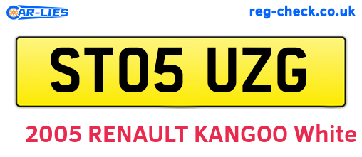 ST05UZG are the vehicle registration plates.
