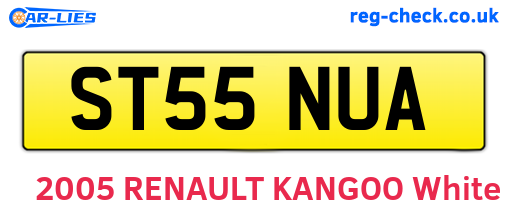 ST55NUA are the vehicle registration plates.