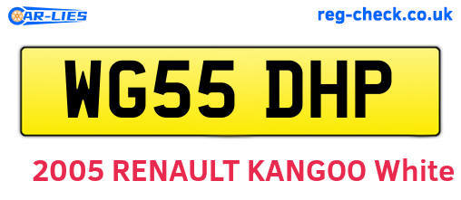 WG55DHP are the vehicle registration plates.