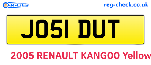JO51DUT are the vehicle registration plates.
