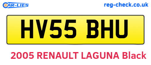 HV55BHU are the vehicle registration plates.