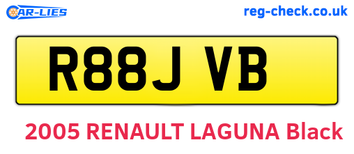 R88JVB are the vehicle registration plates.
