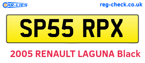SP55RPX are the vehicle registration plates.