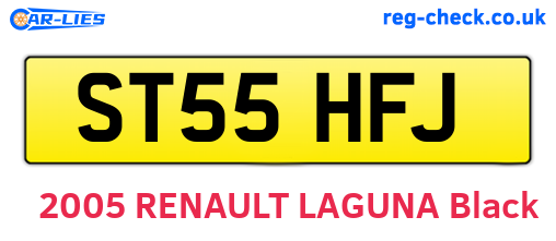 ST55HFJ are the vehicle registration plates.