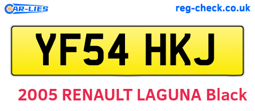 YF54HKJ are the vehicle registration plates.