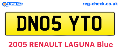 DN05YTO are the vehicle registration plates.