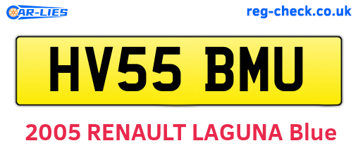 HV55BMU are the vehicle registration plates.
