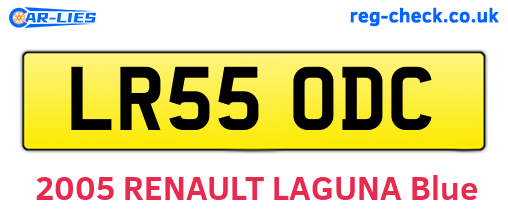 LR55ODC are the vehicle registration plates.