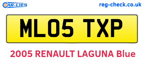 ML05TXP are the vehicle registration plates.