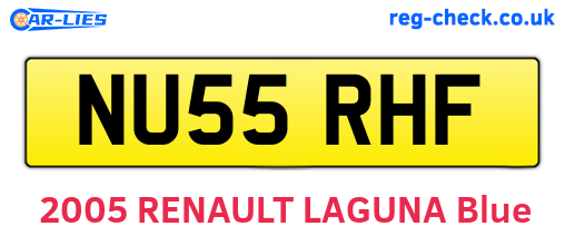 NU55RHF are the vehicle registration plates.