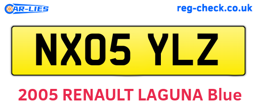 NX05YLZ are the vehicle registration plates.