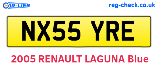 NX55YRE are the vehicle registration plates.