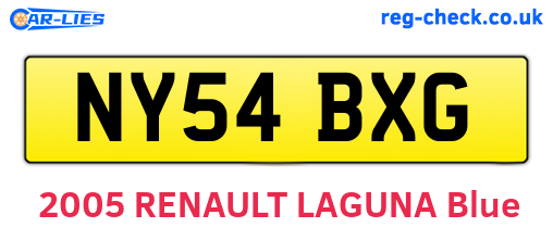 NY54BXG are the vehicle registration plates.