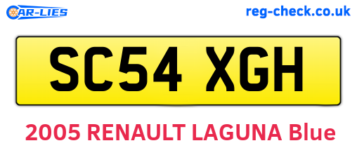 SC54XGH are the vehicle registration plates.