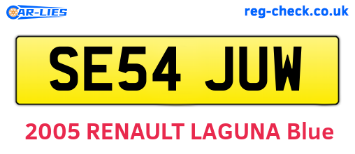 SE54JUW are the vehicle registration plates.