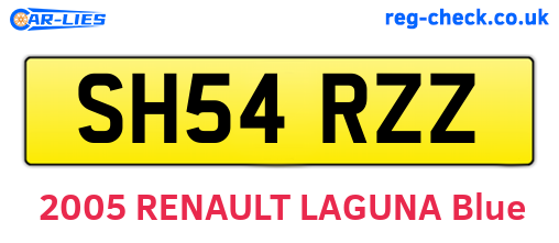 SH54RZZ are the vehicle registration plates.