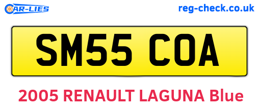 SM55COA are the vehicle registration plates.