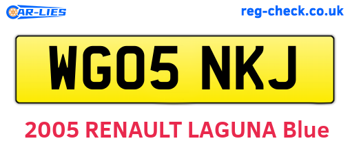 WG05NKJ are the vehicle registration plates.