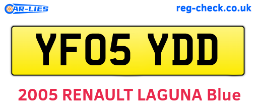 YF05YDD are the vehicle registration plates.