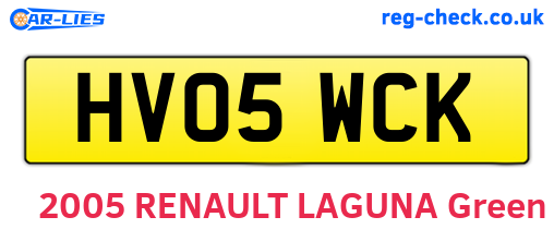 HV05WCK are the vehicle registration plates.