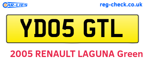 YD05GTL are the vehicle registration plates.