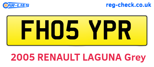 FH05YPR are the vehicle registration plates.