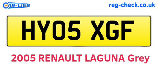HY05XGF are the vehicle registration plates.