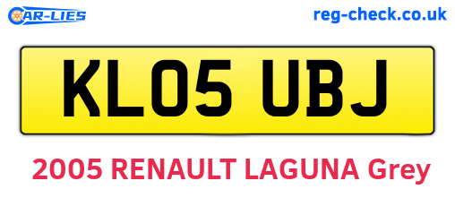 KL05UBJ are the vehicle registration plates.