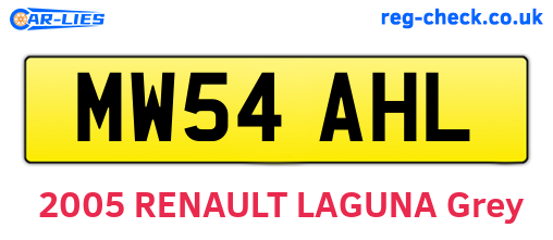 MW54AHL are the vehicle registration plates.