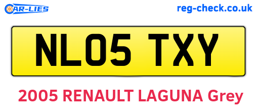 NL05TXY are the vehicle registration plates.