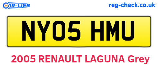 NY05HMU are the vehicle registration plates.