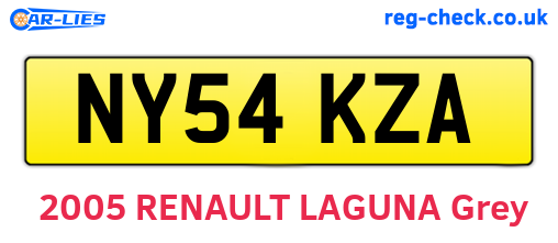 NY54KZA are the vehicle registration plates.