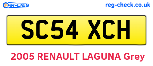 SC54XCH are the vehicle registration plates.