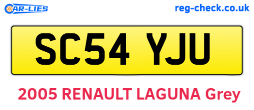 SC54YJU are the vehicle registration plates.