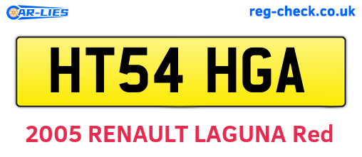 HT54HGA are the vehicle registration plates.