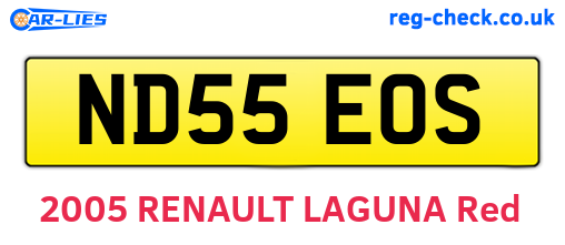ND55EOS are the vehicle registration plates.
