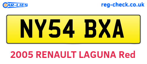NY54BXA are the vehicle registration plates.
