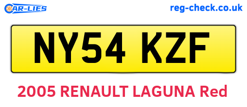 NY54KZF are the vehicle registration plates.