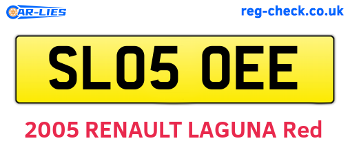 SL05OEE are the vehicle registration plates.