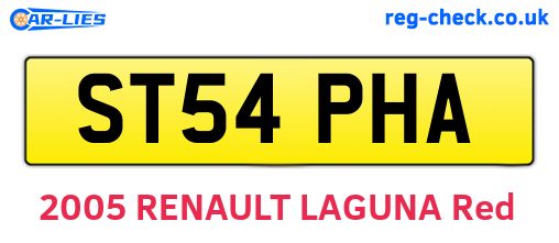 ST54PHA are the vehicle registration plates.
