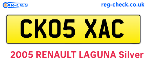 CK05XAC are the vehicle registration plates.