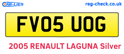 FV05UOG are the vehicle registration plates.