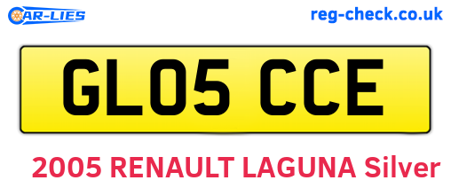 GL05CCE are the vehicle registration plates.