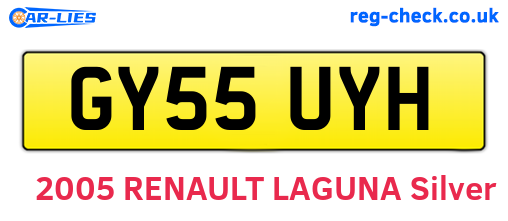 GY55UYH are the vehicle registration plates.