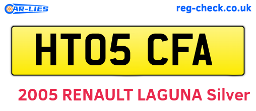 HT05CFA are the vehicle registration plates.