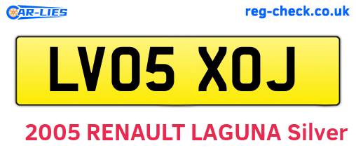 LV05XOJ are the vehicle registration plates.