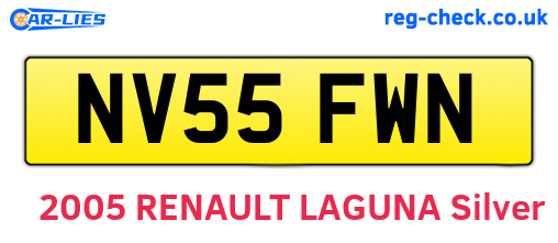 NV55FWN are the vehicle registration plates.