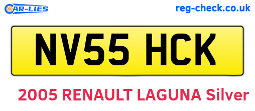 NV55HCK are the vehicle registration plates.