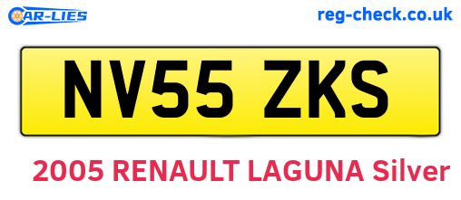 NV55ZKS are the vehicle registration plates.