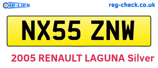 NX55ZNW are the vehicle registration plates.